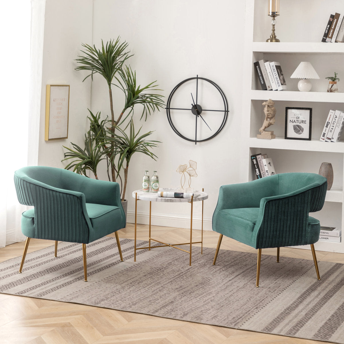 Emerald Velvet Accent Chair