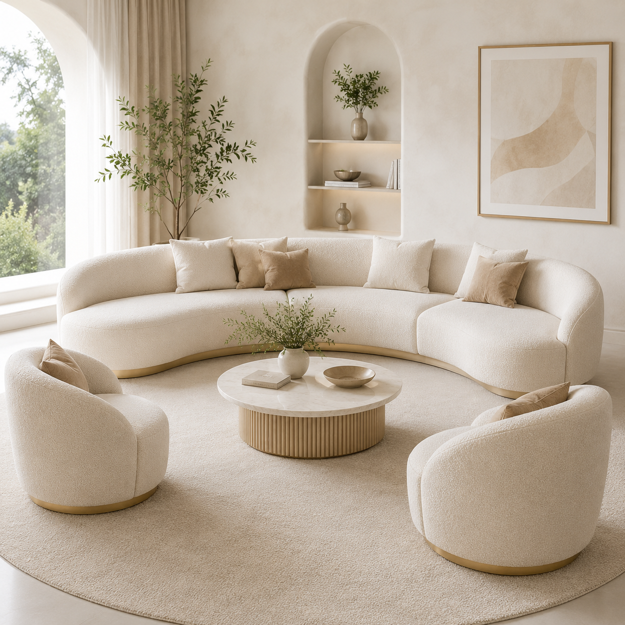 Curved Sofa Set