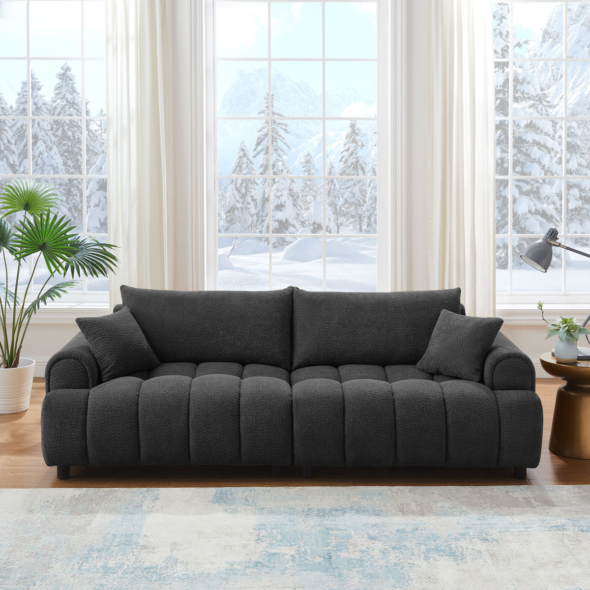 Midnight Bouclé Cloud Sofa